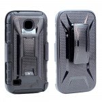 Wholesale Huawei Union Y538 Armor Holster Combo Belt Clip Case (Black)